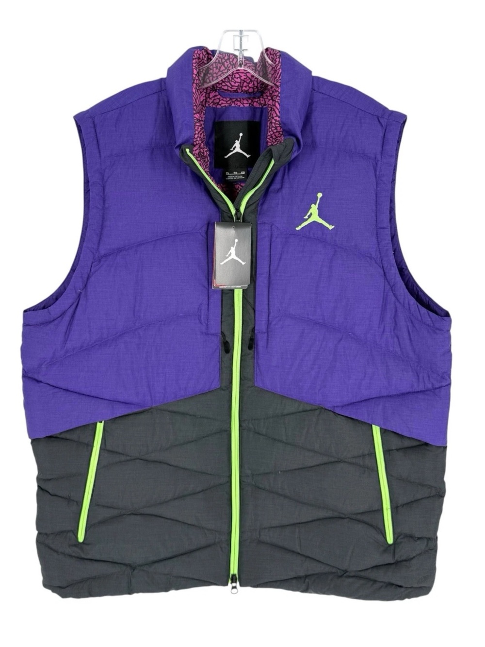 Nike Jordan Down Puffer Vest Mens Size XL Purple Fresh Prince of Bel-Aire NEW